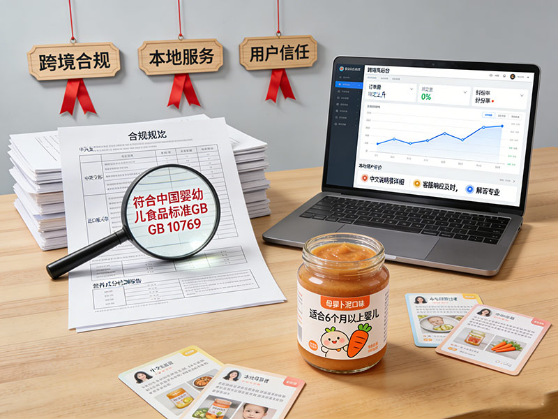 母婴辅食跨境合规整改 + 本地化营销 实现 0 纠
